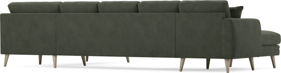 Eden - 3-sits soffa med schäslong vänster och divan höger - Grön