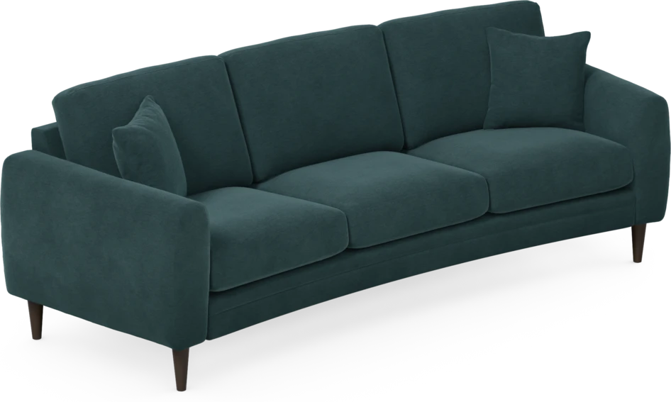 Eden - 3-sits soffa svängd - Blå