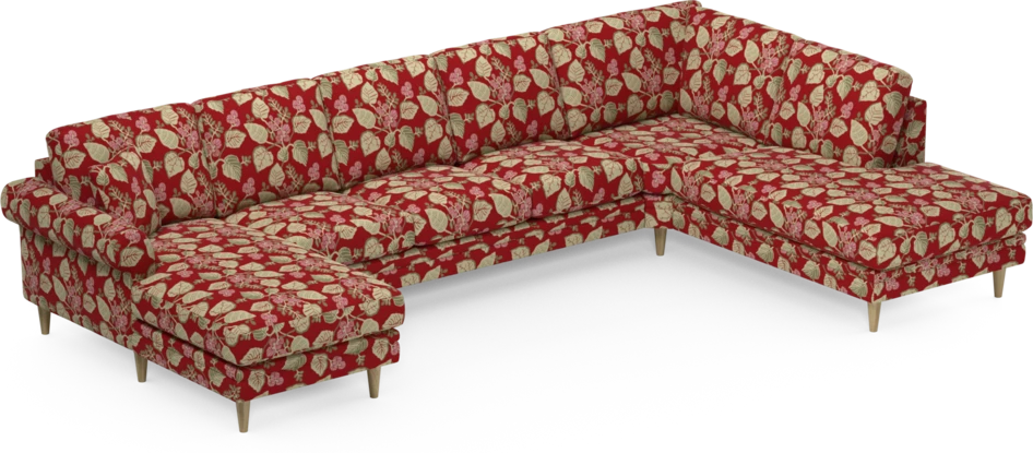 Eden - 3-sits soffa med schäslong vänster och divan höger - Flerfärgad