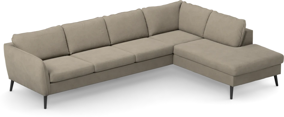 County - 3-sits soffa med divan höger - Beige