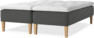 Delux Sense - Ramsäng, dubbelsäng med bäddmadrass - Grå