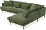 Harper - 3-sits soffa med divan höger - Grön