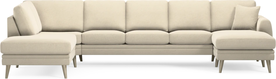 Eden - 3-sits soffa med divan vänster och schäslong höger - Beige