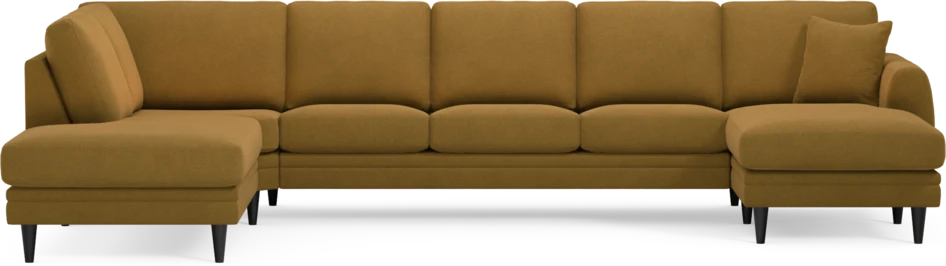 Eden - 3-sits soffa med divan vänster och schäslong höger - Gul