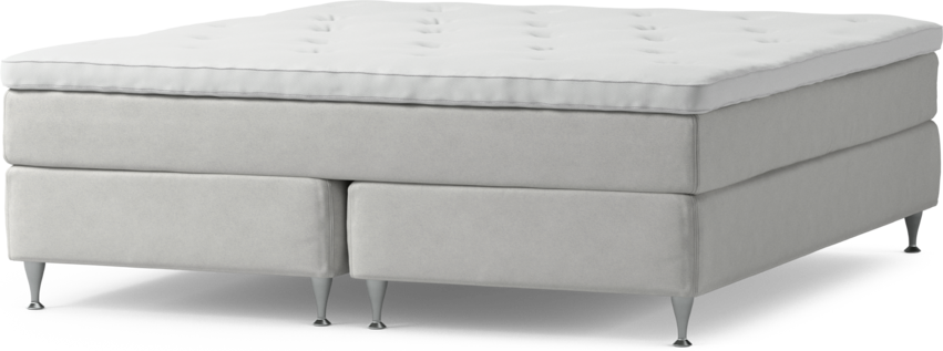 Delux Sense - Kontinentalsäng, dubbelsäng med bäddmadrass och sängben