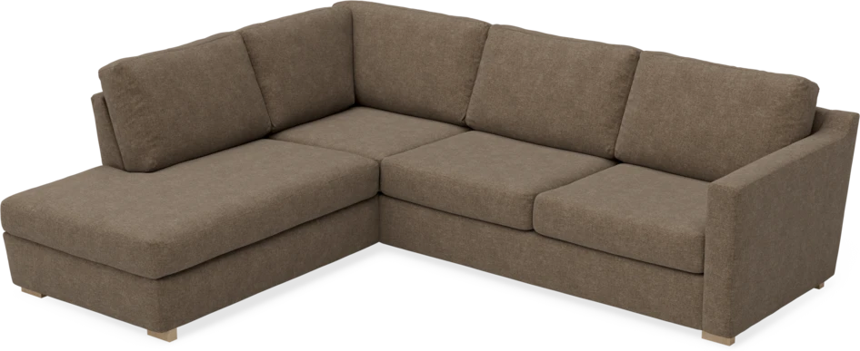 Friday - 2,5-sits soffa med divan vänster - Brun