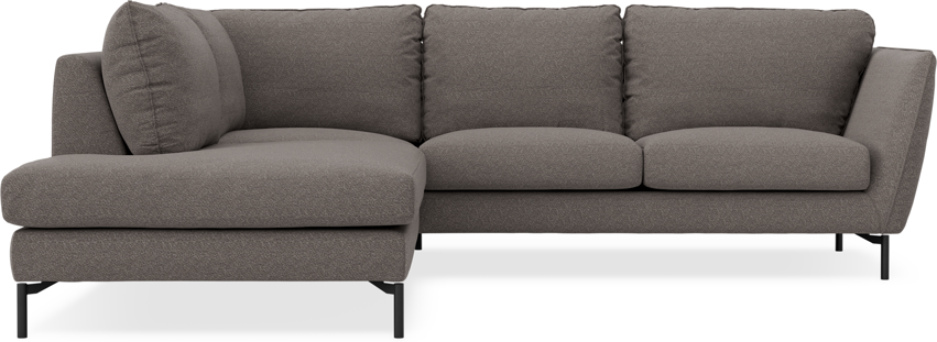 Madison - 2-sits soffa med divan vänster - Brun