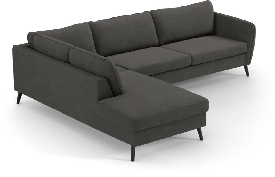 County - 2,5-sits soffa med divan vänster - Brun