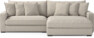 Rossi - 2-sits soffa med schäslong XL höger - Beige