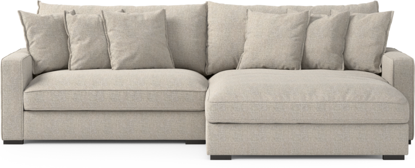 Rossi - 2-sits soffa med schäslong XL höger - Beige