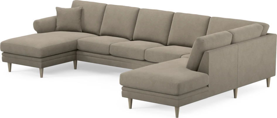 Eden - 3-sits soffa med schäslong vänster och divan höger - Beige