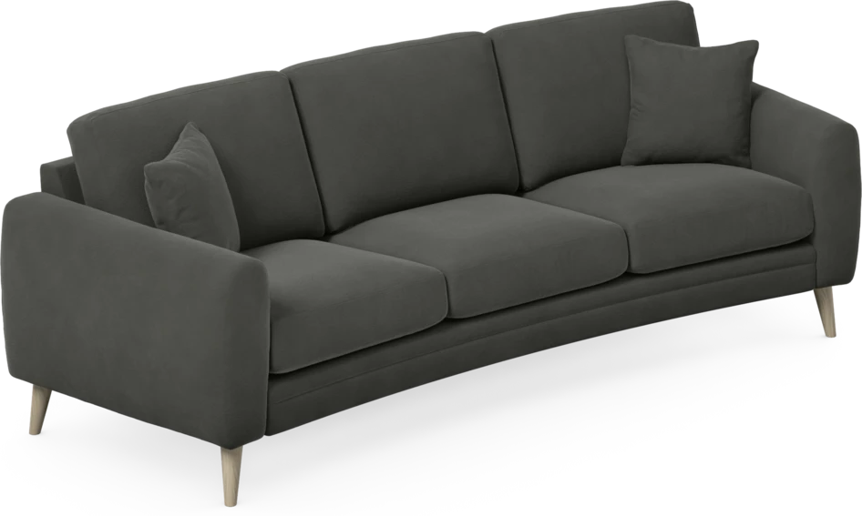Eden - 3-sits soffa svängd - Grå