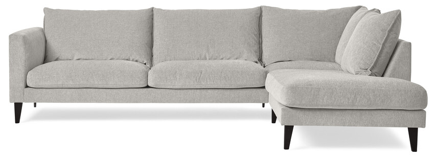 Leone - 3-sits soffa med divan höger - Grå