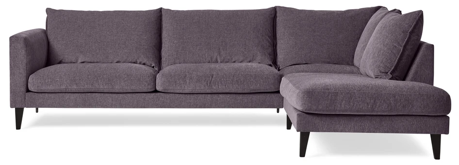 Leone - 3-sits soffa med divan höger - Lila
