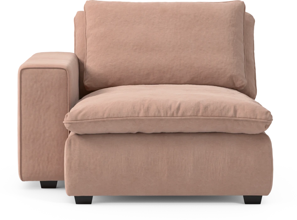 Bellora - Schäslong med armstöd vänster - Rosa