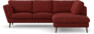 Madison Lux - 2-sits soffa med divan höger - Röd