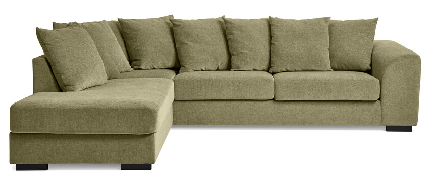 Town - 3-sits soffa med divan vänster - Grön