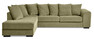 Town - 3-sits soffa med divan vänster - Grön