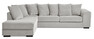 Town - 3-sits soffa med divan vänster - Grå