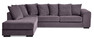Town - 3-sits soffa med divan vänster - Lila