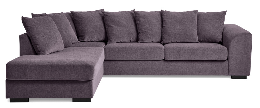 Town - 3-sits soffa med divan vänster - Lila