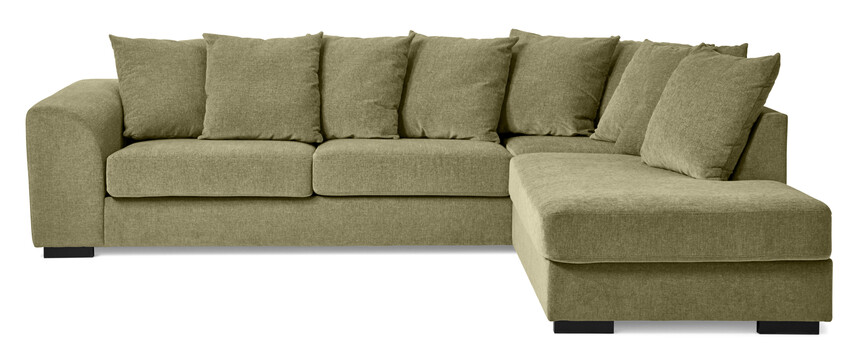 Town - 3-sits soffa med divan höger - Grön