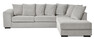Town - 3-sits soffa med divan höger - Grå