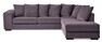 Town - 3-sits soffa med divan höger - Lila