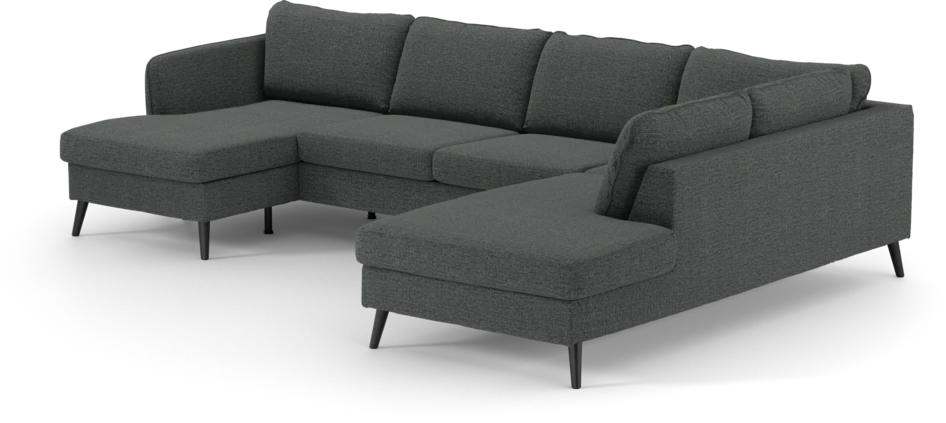 County - 3-sits soffa med schäslong vänster och divan höger - Grå