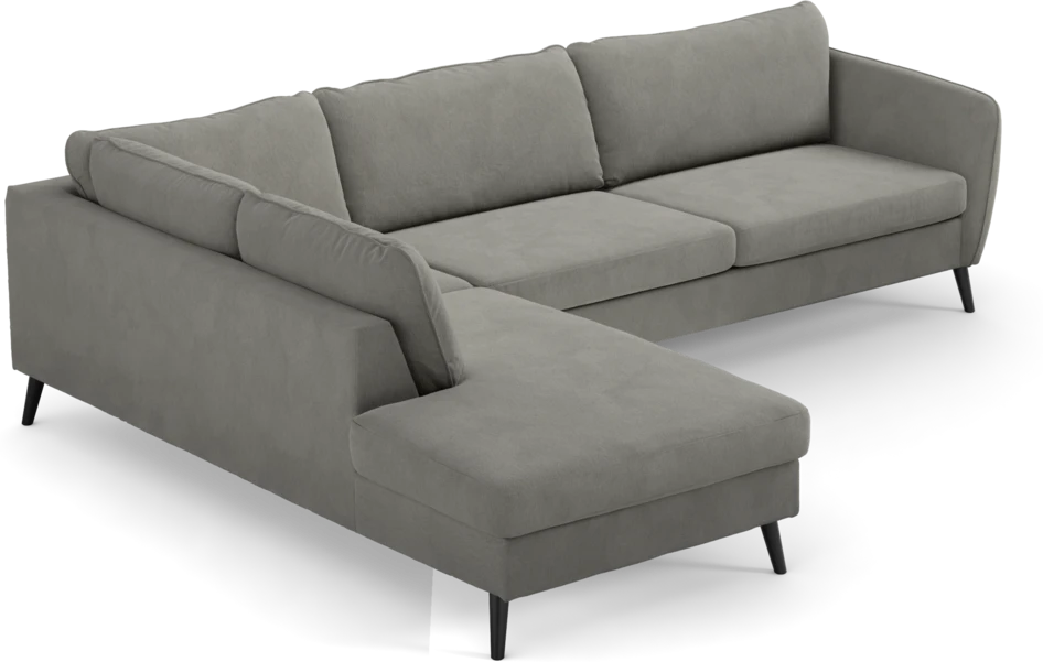 County - 2,5-sits soffa med divan vänster - Grå