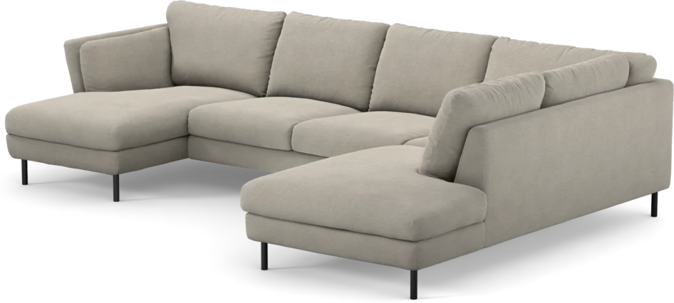Madison Lux - 2-sits soffa med schäslong vänster och divan höger - Grå
