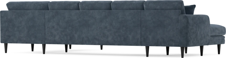 Eden - 3-sits soffa med schäslong vänster och divan höger - Blå