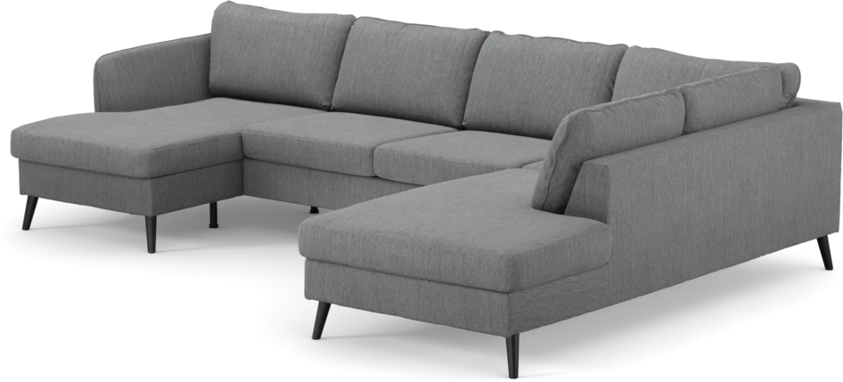 County - 3-sits soffa med schäslong vänster och divan höger - Grå
