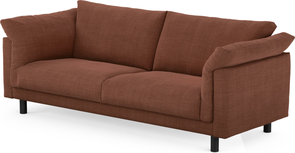 Cherrie - 3-sits soffa, fast klädsel - Orange