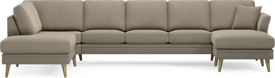 Eden - 3-sits soffa med divan vänster och schäslong höger - Beige