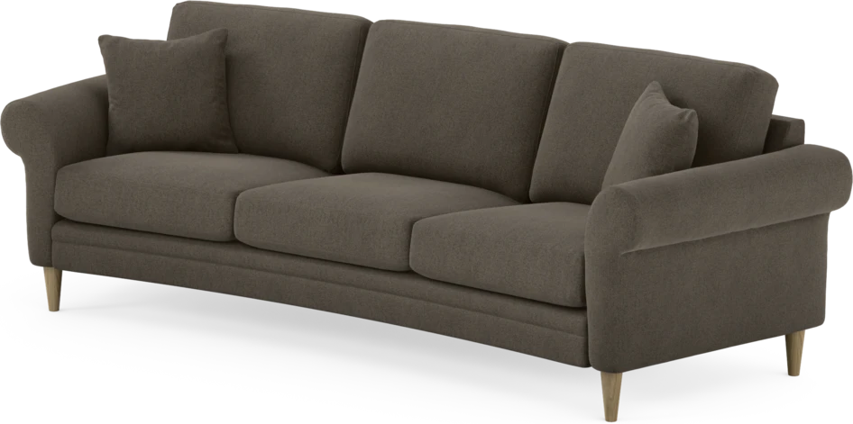 Eden - 3-sits soffa svängd - Brun