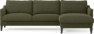 Winston - 3-sits soffa med schäslong, vändbar - Grön