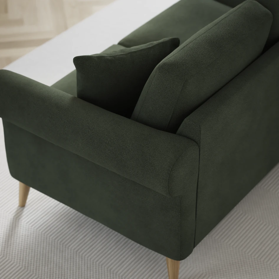 Eden - 3-sits soffa svängd - Grön