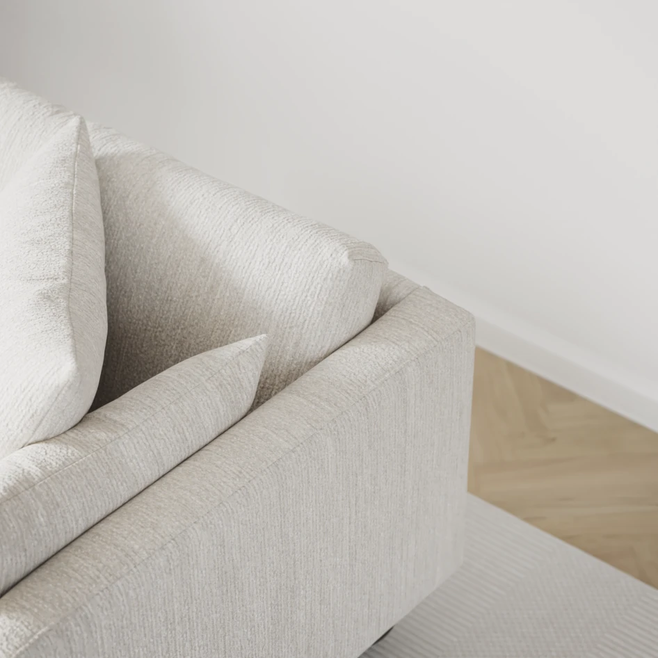 Harper - 3-sits soffa, hel dyna - Vit