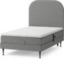 Roma Family - Ställbar säng, enkelsäng med bäddmadrass och sänggavel slät, B 90-120