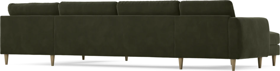 Bridge - 3-sits soffa med schäslong vänster och divan höger - Grön