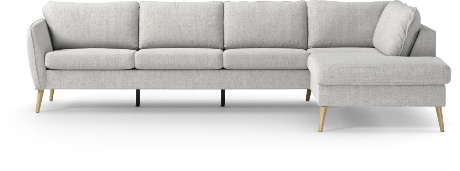 County - 3-sits soffa med divan höger - Grå