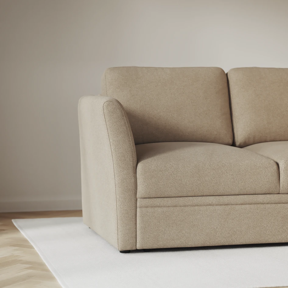 Öland - Bäddsoffa med divan vänster - Beige