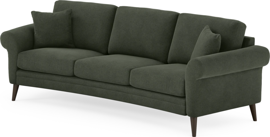 Eden - 3-sits soffa svängd - Grön
