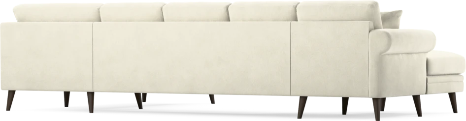 Eden - 3-sits soffa med schäslong vänster och divan höger - Vit