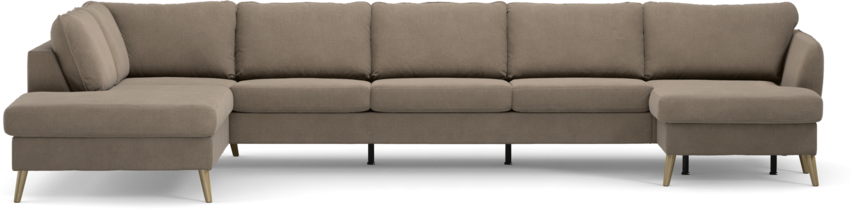 County - 4-sits soffa med divan vänster och schäslong höger - Beige