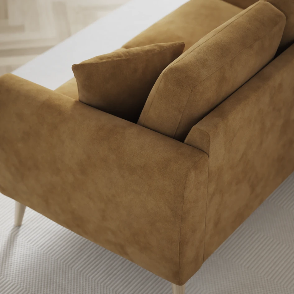 Eden - 2,5-sits soffa - Gul