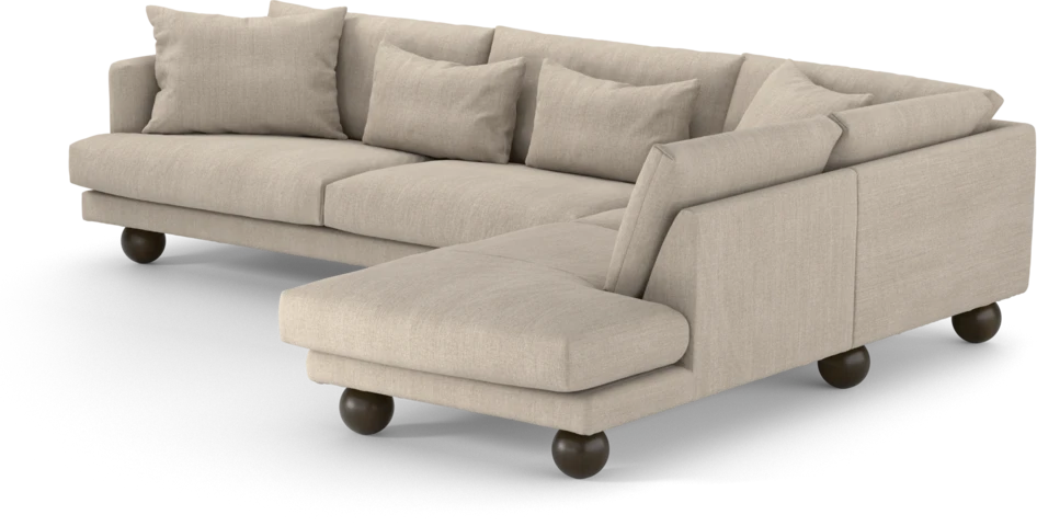 Harper - 3-sits soffa med divan höger - Beige