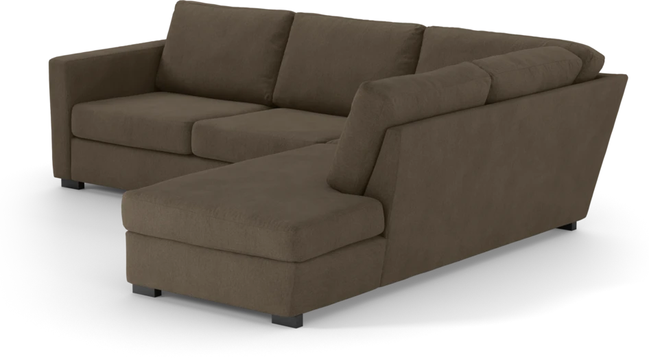 Friday - 2,5-sits soffa med divan höger - Brun