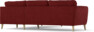 Bridge - Hörnsoffa, 2+2-sits - Röd